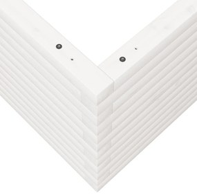 Vaso/floreira de jardim 60x60x45,5 cm pinho maciço branco