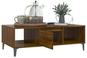 Mesa de centro derivados de madeira carvalho castanho