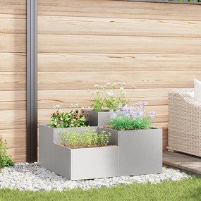 vidaXL Jardinagem 80x80x48 cm Aço Inoxidável