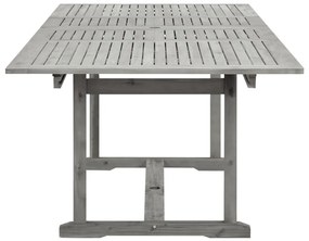 Mesa de jantar p/ jardim (160-240)x100x75 cm acácia maciça