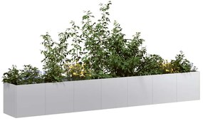 Planter 280x40x40 cm aço galvanizado