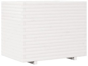 Vaso/floreira de jardim 90x60x72,5 cm pinho maciço branco