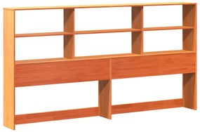 Cabeceira com arrumação 180 cm pinho maciço castanho-mel