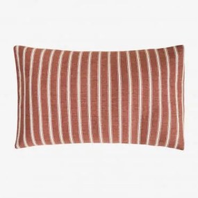Almofada Retangular 30x50 Cm Em Algodão Nexu Terracota - Branco - Sklum