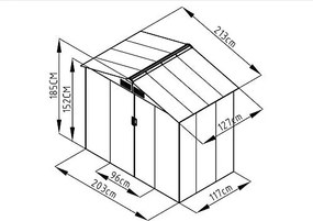 Abrigo de Jardim "Stockholm" – Cobertura Metálica para Armazenamento d