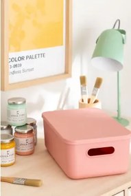 Caixa Organizadora De Polipropileno Yure Cor-de-rosa Avelã & ↑12 Cm - Sklum