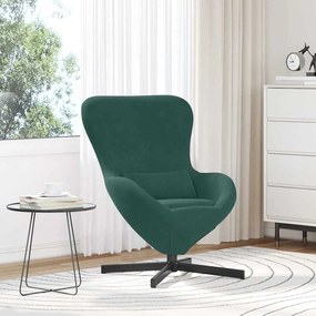 vidaXL Cadeira Egg em Veludo Verde Escuro