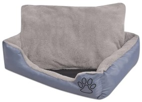 vidaXL Cama para cães com almofada acolchoada tamanho XXL cinzento