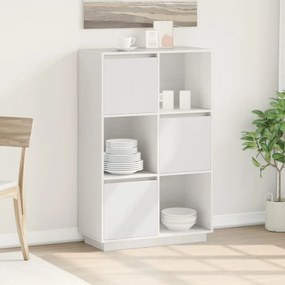 Aparador alto74x35x117 cm pinho maciço branco