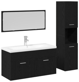 Conjunto de Móveis para o Banheiro vidaXL de 2 Peças Carvalho Preto Ma