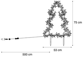 Projetor de Natal Árvore de Natal Incl. LED IP44 - Rudolph