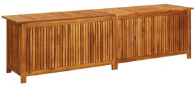 Caixa de arrumação p/ jardim 200x50x58 cm madeira acácia maciça