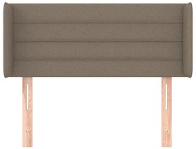 Cabeceira cama abas tecido 93x16x78/88 cm cinzento-acastanhado
