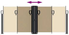 Toldo lateral retrátil 100x1000 cm bege