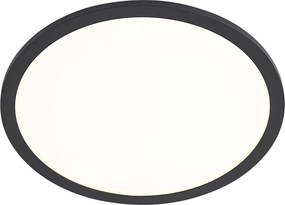 Painel LED Inteligente Preto 40cm incl. LED Dim to Warm com Controlo Remoto - Knob