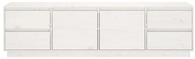 Móvel de TV 176x37x47,5 cm madeira de pinho maciça branco