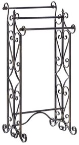 Toalheiro vertical preto 45 x 90 cm CHILLAN Beliani