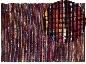Tapete de algodão multicolor escuro 160 x 230 cm BARTIN Beliani