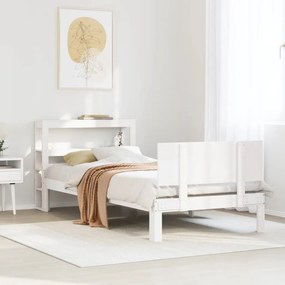 vidaXL Estrutura de cama c/ cabeceira sem colchão 90x200 cm branco