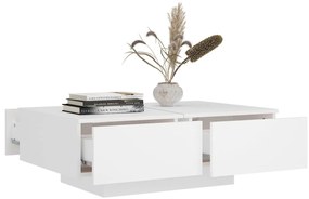 Mesa de centro 90x60x31 cm contraplacado branco