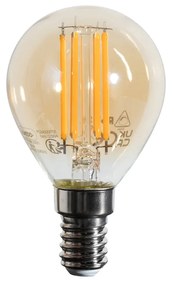 Set van 5 E14 LED lampen G45 goud 2W 180 lm 2100K