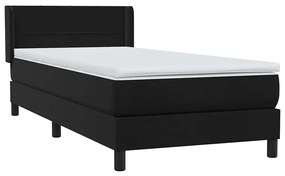Cama box spring com colchão 90x210 cm veludo preto