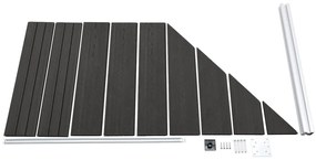 Painel de vedação 95x(105-180) cm WPC cinzento
