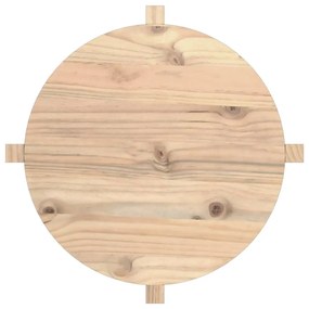 Mesa de centro Ø 62,5x45 cm madeira de pinho maciça