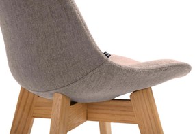 Banco de bar Cannes em tecido e com estrutura de Cor Natural 48 x 112 x 56 cm Castanho acinzentado