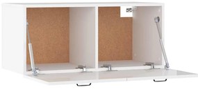 Armário de parede 80x36,5x35 cm deriv. madeira branco brilhante