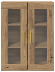 Armário de Parede vidaXL com Portas de Vidro Carvalho Artesão 69,5x34x
