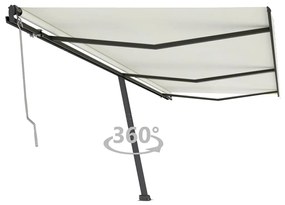 vidaXL Toldo automático independente 600x350 cm cor creme