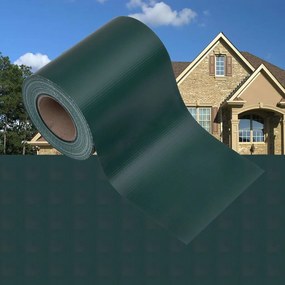 Painel de privacidade para jardim 35x0,19 m PVC verde fosco