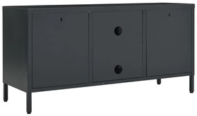 Móvel de TV 105x35x52 cm aço e vidro antracite