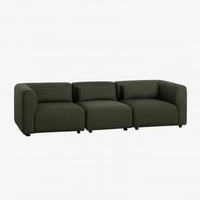 Sofá Modular De 3 Peças Fogler Tecido Pele De Borrego Amarelo Curri - Sklum