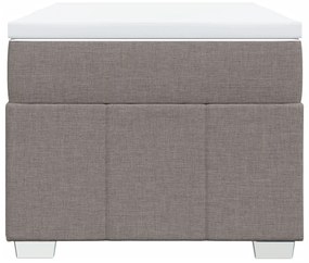 Cama com molas/colchão 90x190 cm tecido castanho-acinzentado
