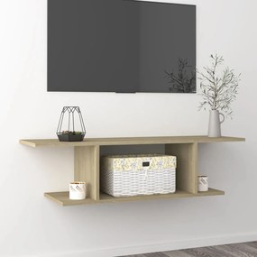 vidaXL Móvel de TV para parede 103x30x26,5 cm carvalho sonoma