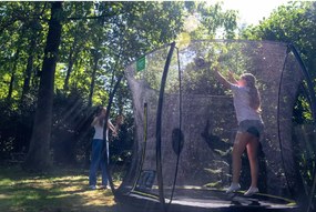 Trampolim de solo Silhouette ø305 cm com rede de segurança - rosa