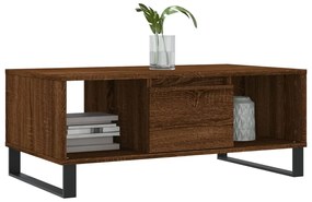 Mesa de centro 90x50x36,5cm derivados madeira carvalho castanho