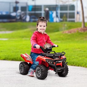 Moto 4 Elétrico para Crianças Veículo Elétrico a Bateria 6V Infantil com  Velocidade 2km/h 70x42x45 cm Vermelho