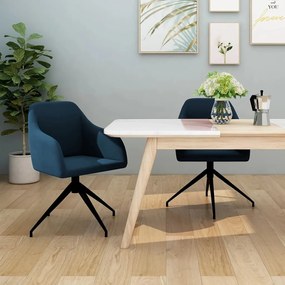 vidaXL Cadeiras de jantar 2 pcs veludo azul