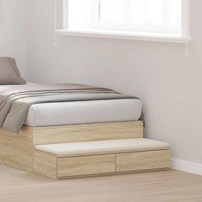 gavetas de cama vidaXL Carvalho Sonoma 80x36,5x16,5 cm Madeira Engenha