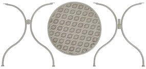 3 pcs conjunto bistrô aço cinzento