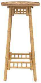 Mesa de bar para exterior redondo Ø55x100 cm bambu