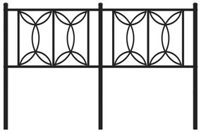 Cabeceira de cama 135 cm metal preto