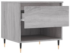 Mesas de centro 2 pcs 50x46x50cm deriv. madeira cinzento sonoma