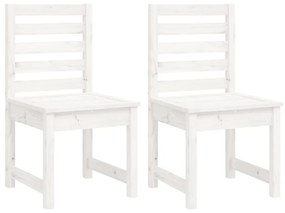 4 pcs conj. de jantar p/ jardim madeira de pinho maciça branco