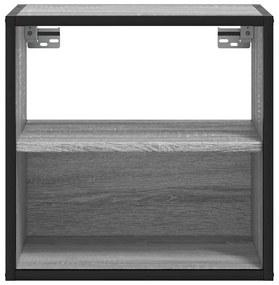 Mesas de cabeceira de parede 2 pcs 40x31x39,5cm cinzento sonoma