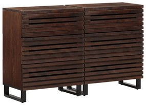 vidaXL Aparadores 2 pcs 60x34x75 cm madeira de mangueira maciça