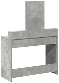 Mesa de maquilhagem vidaXL com gavetas Cinzento Concreto 100x41x140 cm
